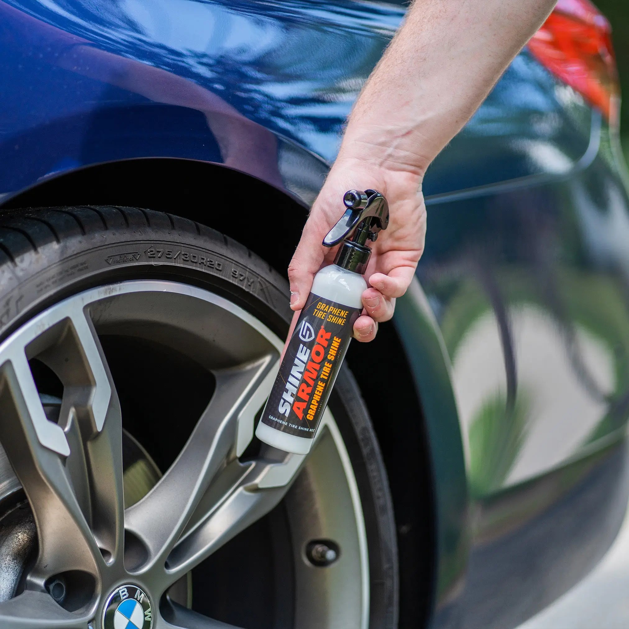 Shiny Tire After Applying Graphene Tire Shine