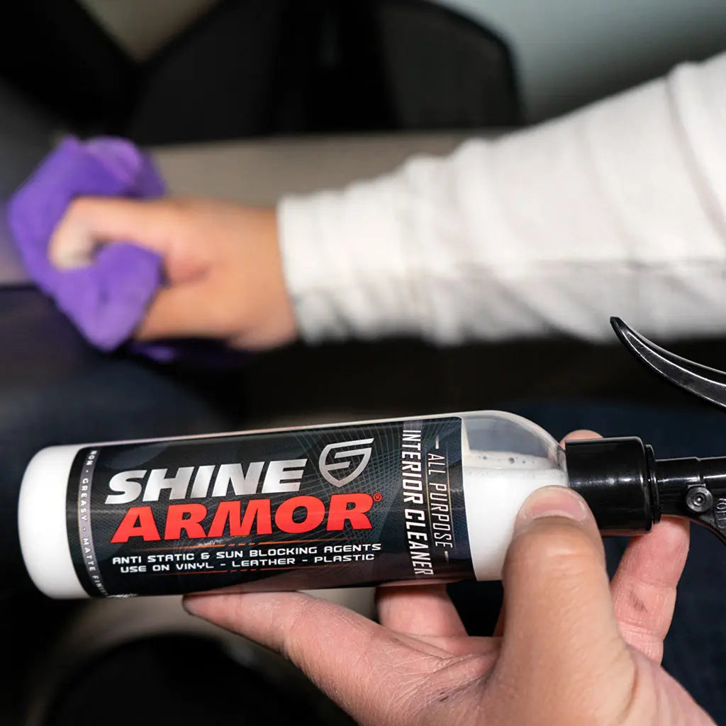 SHINE ARMOR Car Interior Cleaner for Vehicle Detailing Car Dashboard  Cleaner, Seats, Upholstery, Leather Shine, Plastic, Vinyl